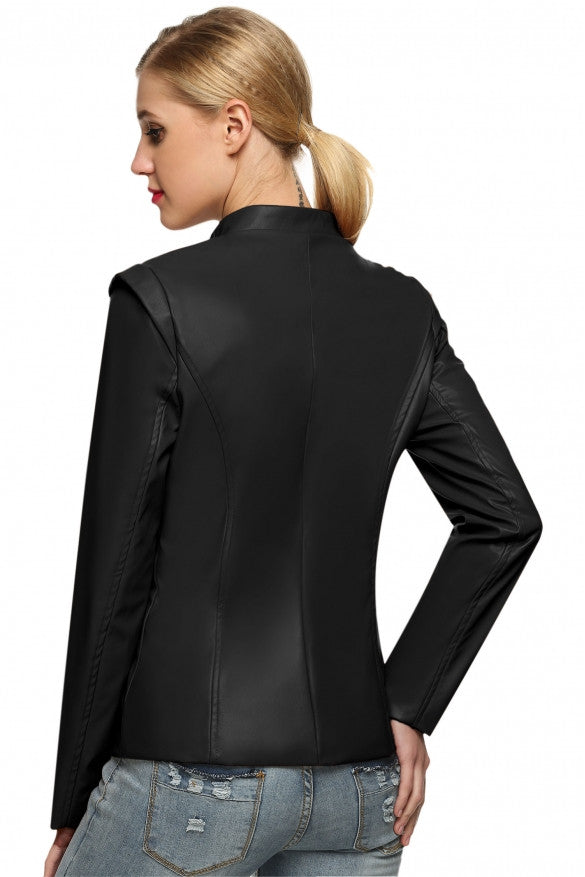 Stylish Faux Leather Jacket - Sins & Temptations - 6