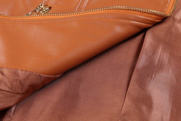 Stylish Faux Leather Jacket - Sins & Temptations - 19