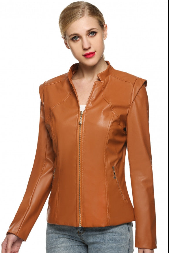 Stylish Faux Leather Jacket - Sins & Temptations - 13
