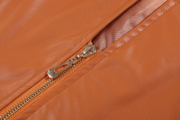Stylish Faux Leather Jacket - Sins & Temptations - 17