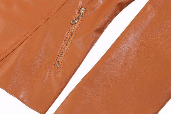 Stylish Faux Leather Jacket - Sins & Temptations - 18