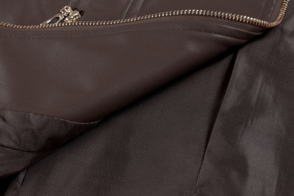 Stylish Faux Leather Jacket - Sins & Temptations - 27
