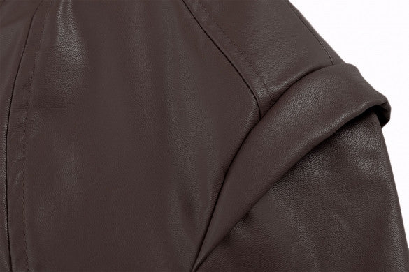 Stylish Faux Leather Jacket - Sins & Temptations - 24