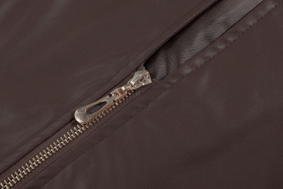 Stylish Faux Leather Jacket - Sins & Temptations - 25