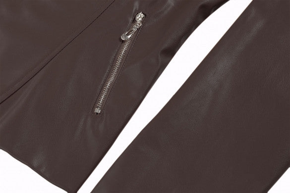 Stylish Faux Leather Jacket - Sins & Temptations - 26
