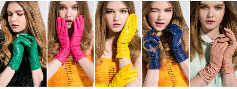 Gours Winter Long Genuine Leather Gloves Women - Sins & Temptations