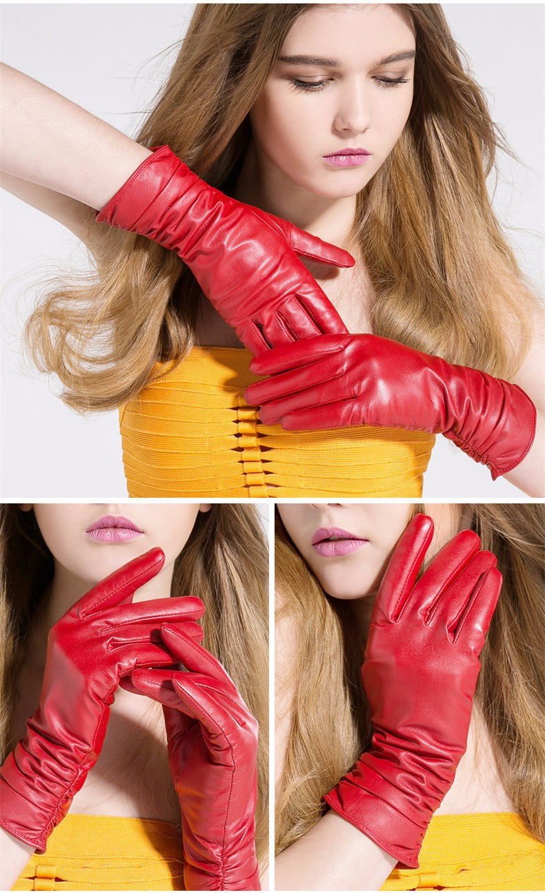 Gours Winter Long Genuine Leather Gloves Women - Sins & Temptations