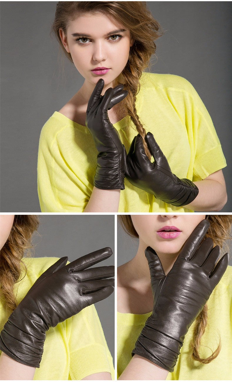 Gours Winter Long Genuine Leather Gloves Women - Sins & Temptations