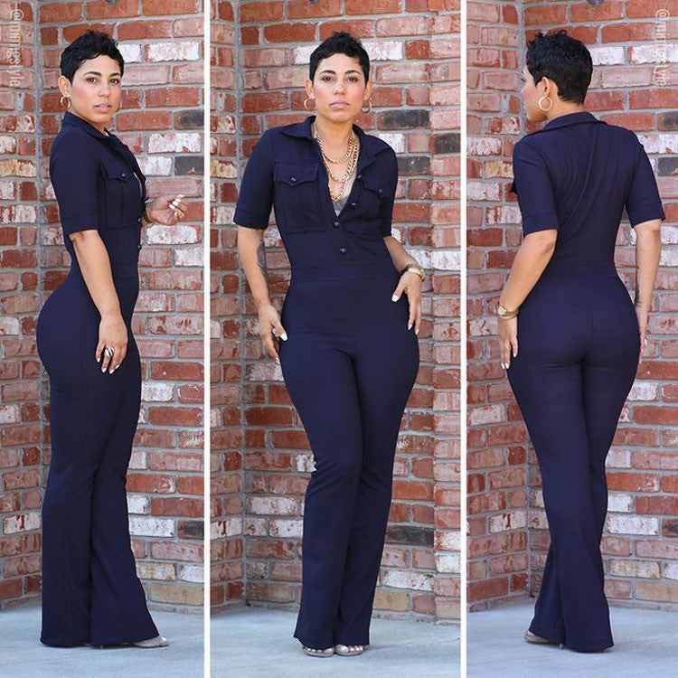 New Arrivals Button Elegant Jumpsuit Romper Fashion Summer, Casual Work Clothing - Sins & Temptations