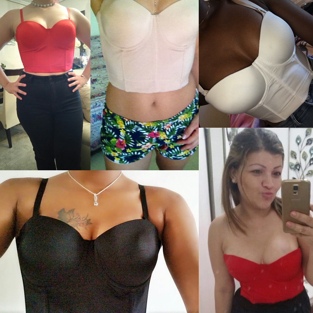 Basic Smooth Spandex Push Up Bralette Women's Bustier Bra - Sins & Temptations