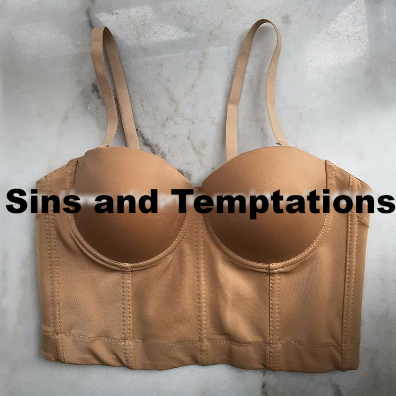 Basic Smooth Spandex Push Up Bralet Women's Bustier Bra Cropped Top Vest - Sins & Temptations
