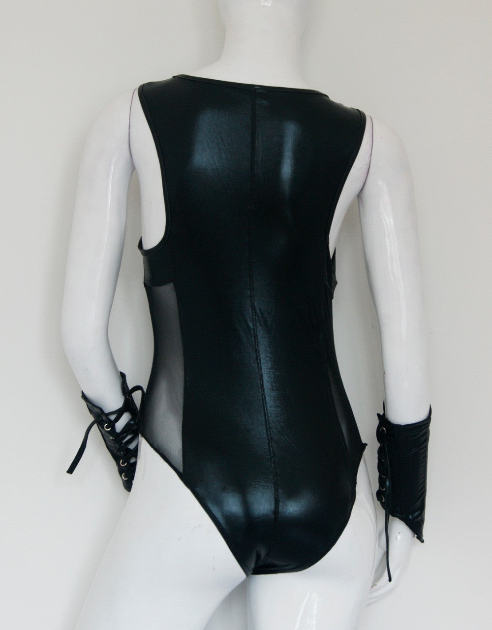 Faux Leather Lingerie with gloves - Sins & Temptations