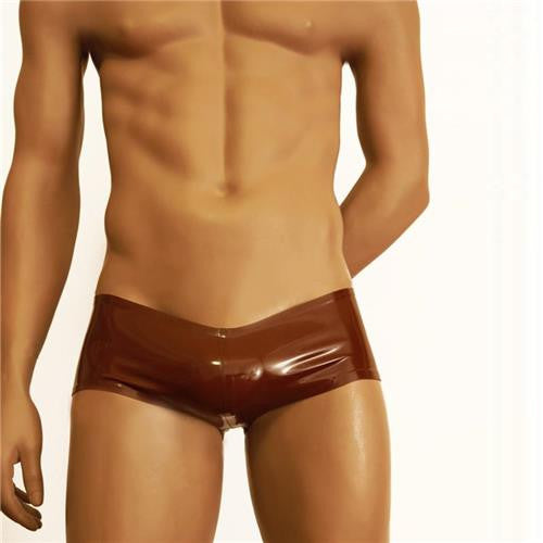 Low Waist Men's Pure Latex Short Natural Latex Rubber Shorts Men's - Sins & Temptations