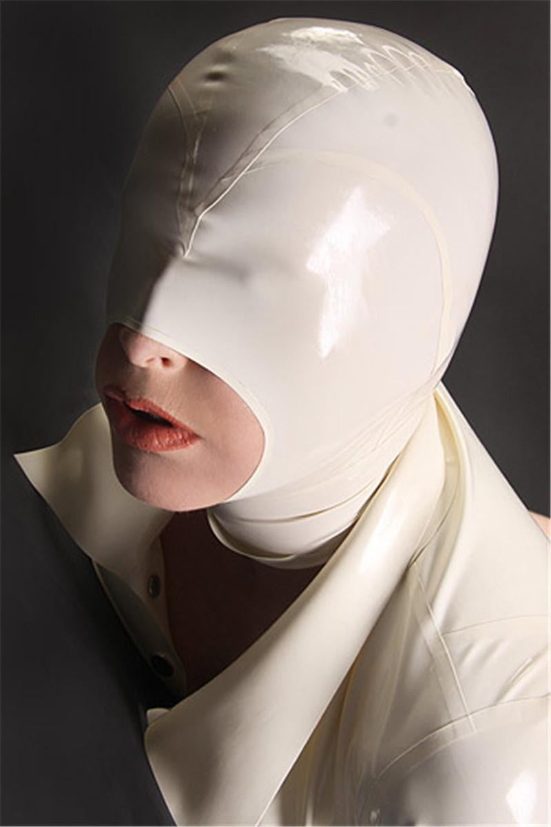 Natural Latex Fetish Bondage Hoods With Metal Zip - Sins & Temptations