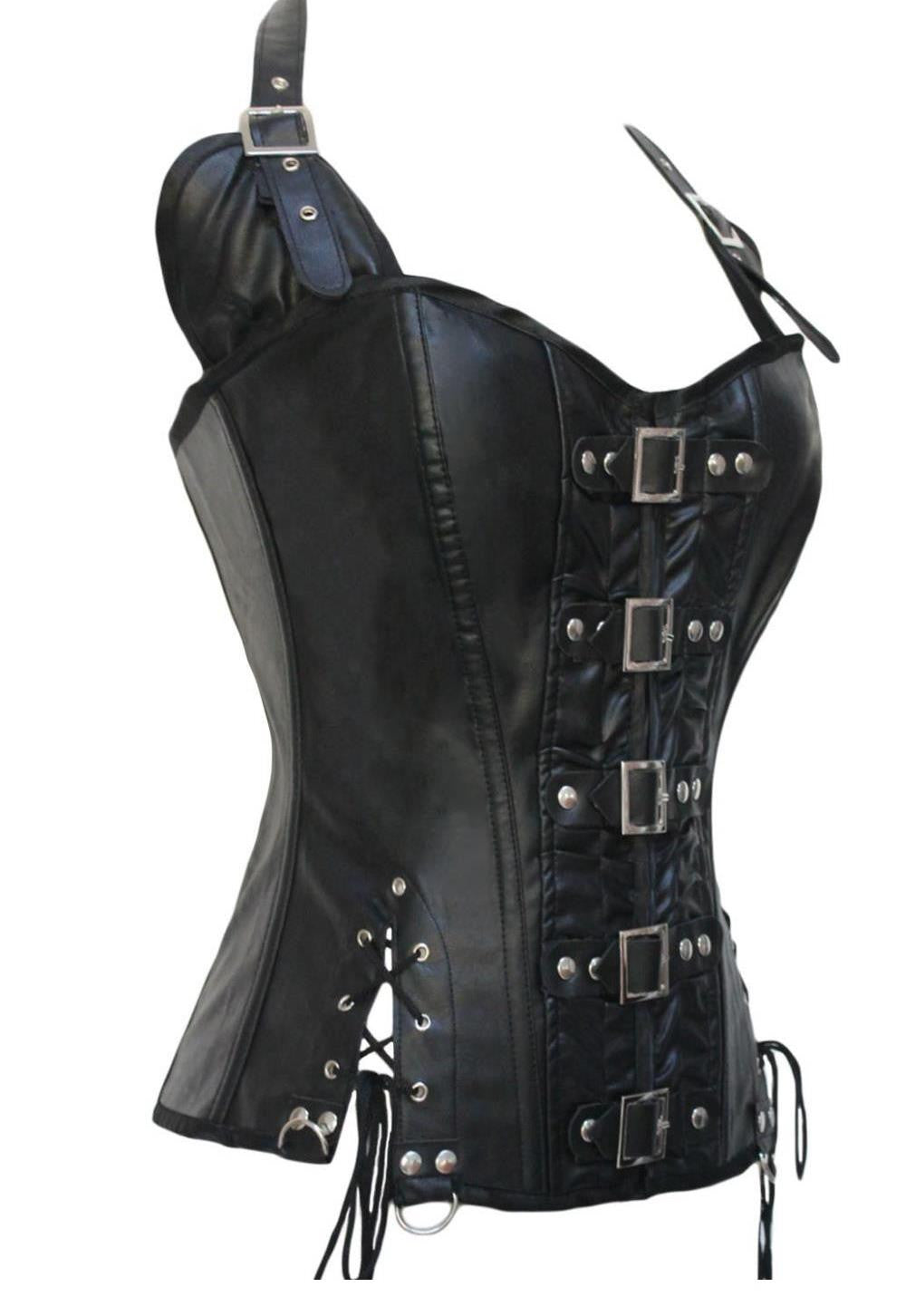 Faux Leather Corset - Sins & Temptations