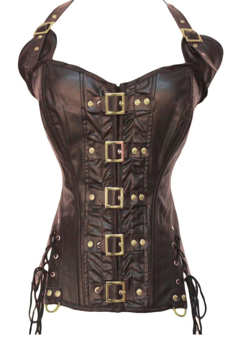 Faux Leather Corset - Sins & Temptations