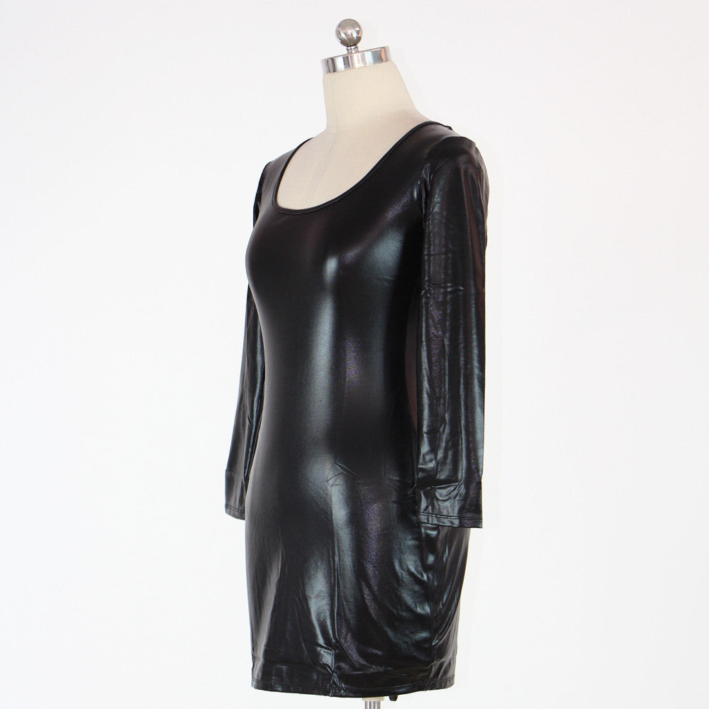 Hot Sexy Black Vinyl Club wear Dress - Sins & Temptations
