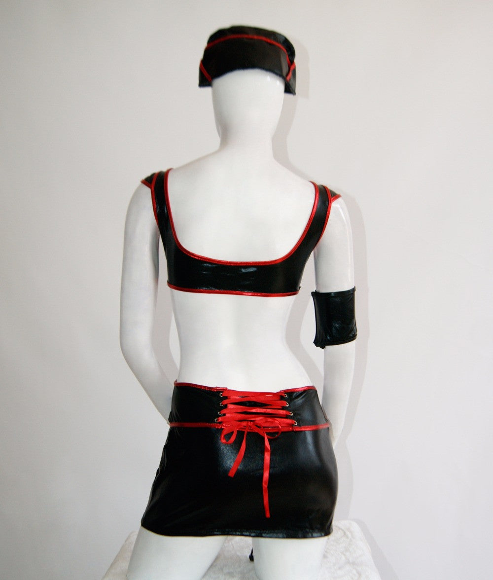 High Quality Black Military Nurse Costume - Sins & Temptations