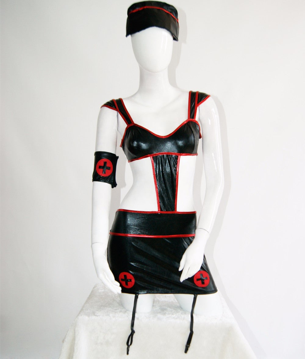 High Quality Black Military Nurse Costume - Sins & Temptations