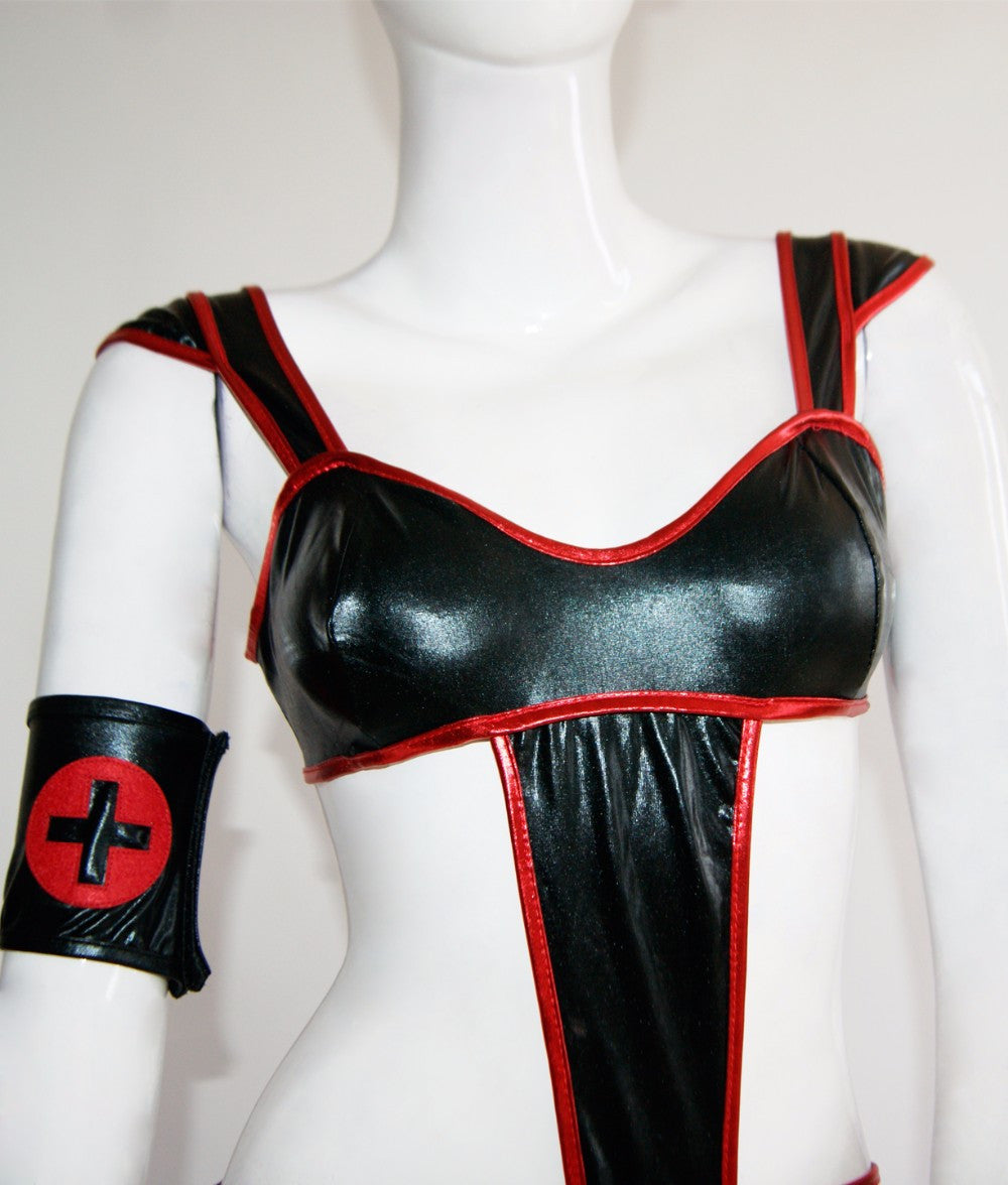 High Quality Black Military Nurse Costume - Sins & Temptations