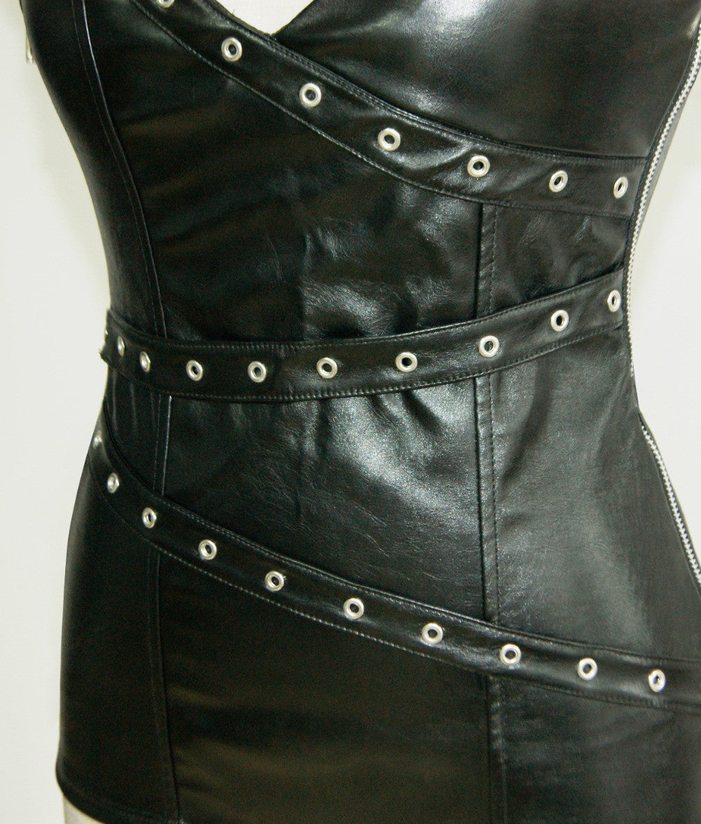 Black Vinyl Bodysuit Exotic Lingerie - Sins & Temptations