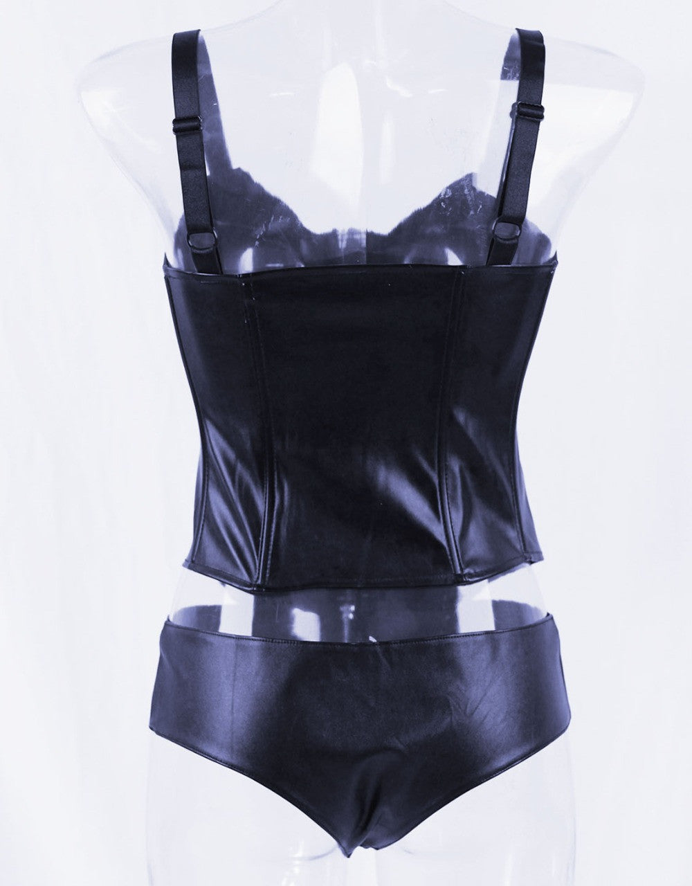 Sexy Vinyl Lingerie Set - Sins & Temptations