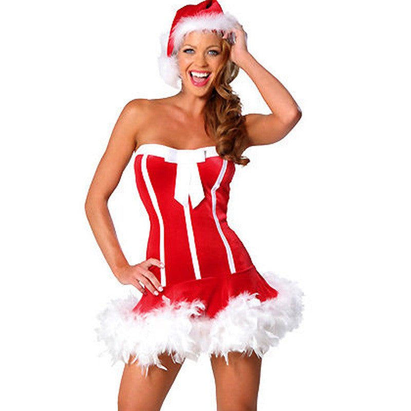 Santa Claus Costume red exotic fancy dress - Sins & Temptations