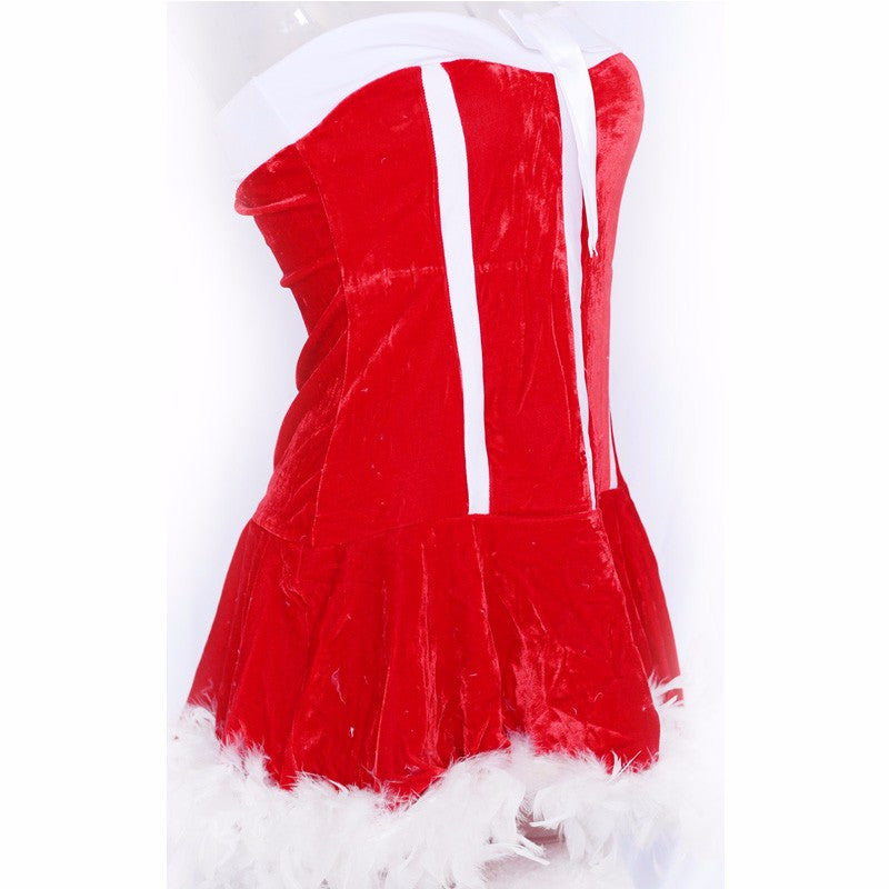 Santa Claus Costume red exotic fancy dress - Sins & Temptations