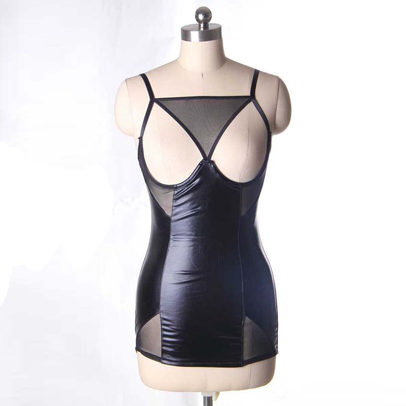 Plus Size XL 3XL 5XL Vinyl Sexy Cupless Women Lingerie Exotic Babydoll - Sins & Temptations