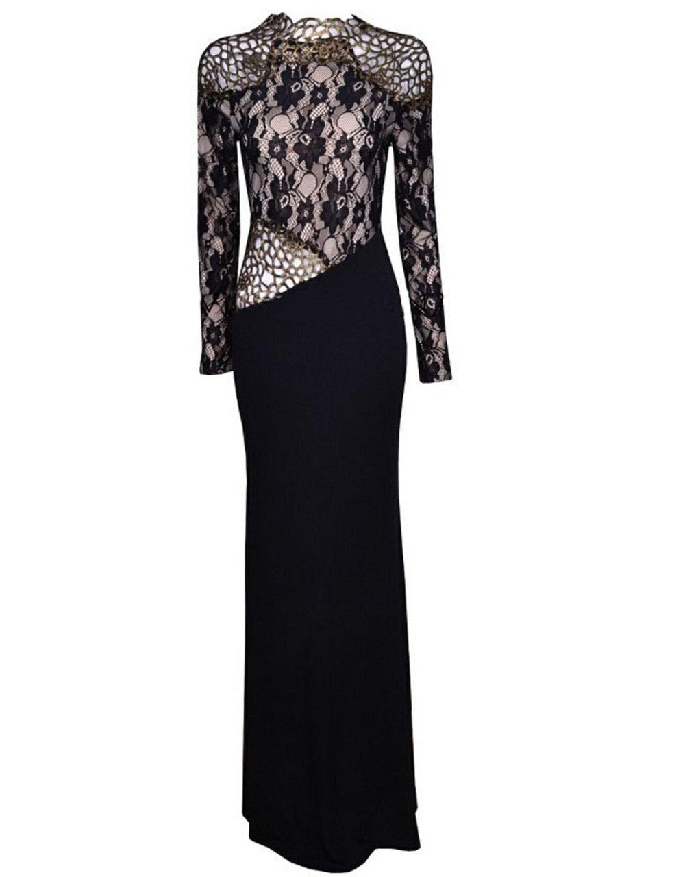 See Thru Floral Gown Dress for Weddings & Parties - Sins & Temptations