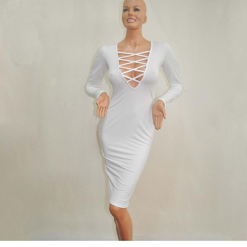 Vestidos Cotton Women Tie Up Summer Bodycon Party Dress - Sins & Temptations