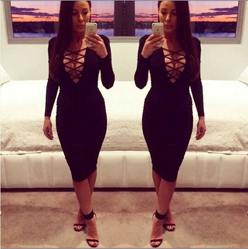Vestidos Cotton Women Tie Up Summer Bodycon Party Dress - Sins & Temptations