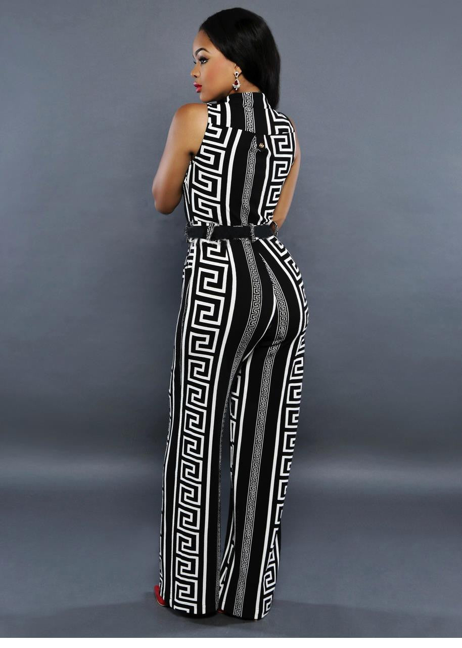 Black White Elegant Jumpsuit Romper Fashion Summer Women Work Clothing - Sins & Temptations