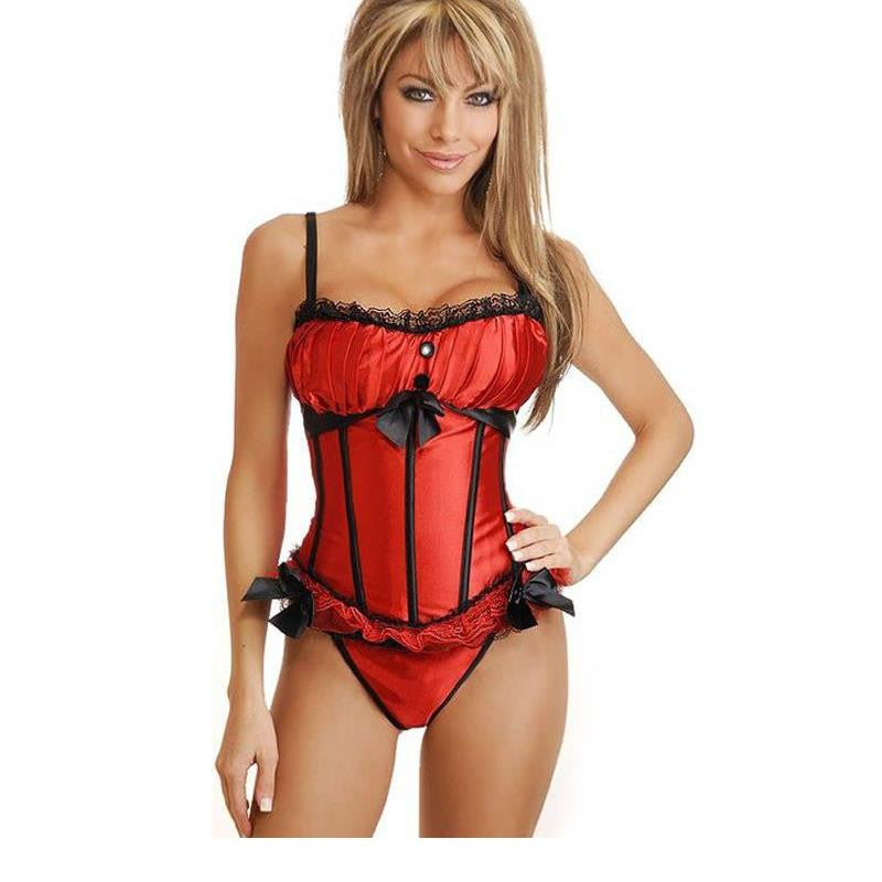 Red Padded Cup Corset &Bustiers - Sins & Temptations
