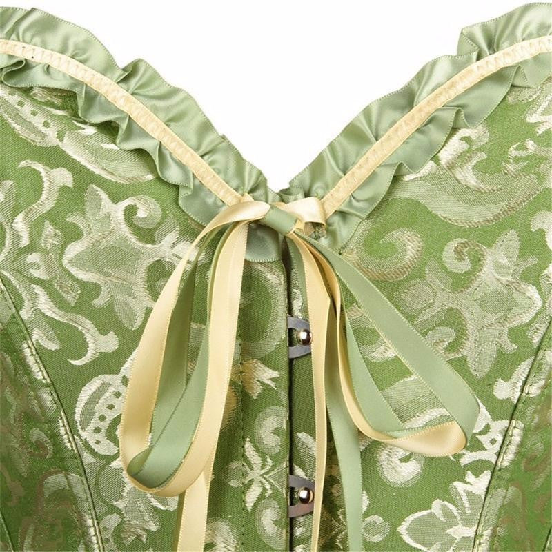 Women Flower Pattern Strapless Bustier Corset - Sins & Temptations
