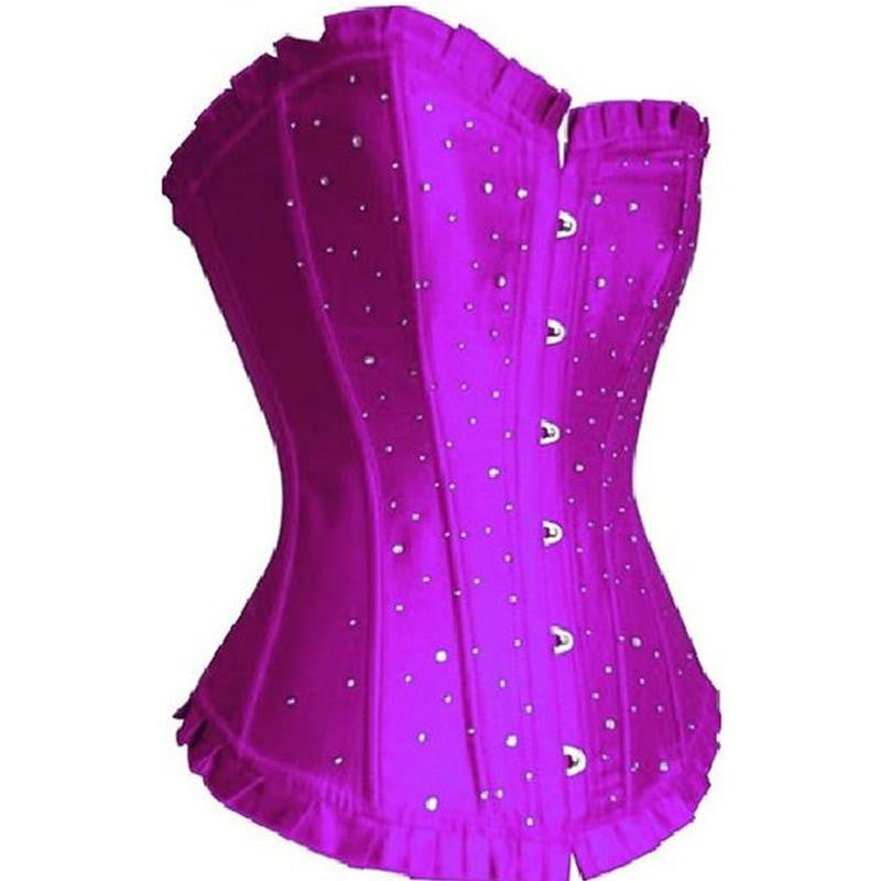 Women Solid Fashion Strapless Bustier Corset - Sins & Temptations
