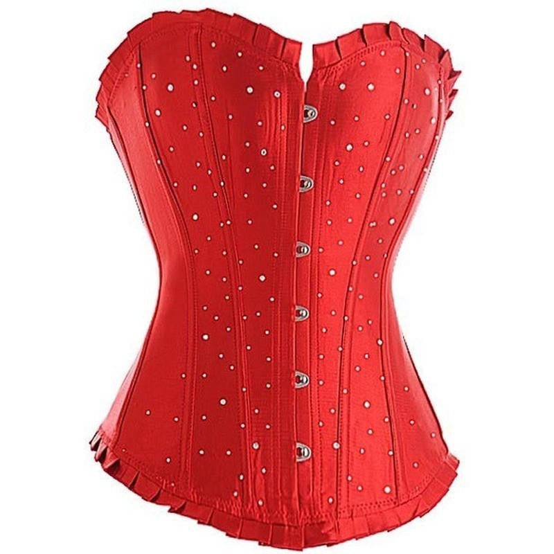 Women Solid Fashion Strapless Bustier Corset - Sins & Temptations