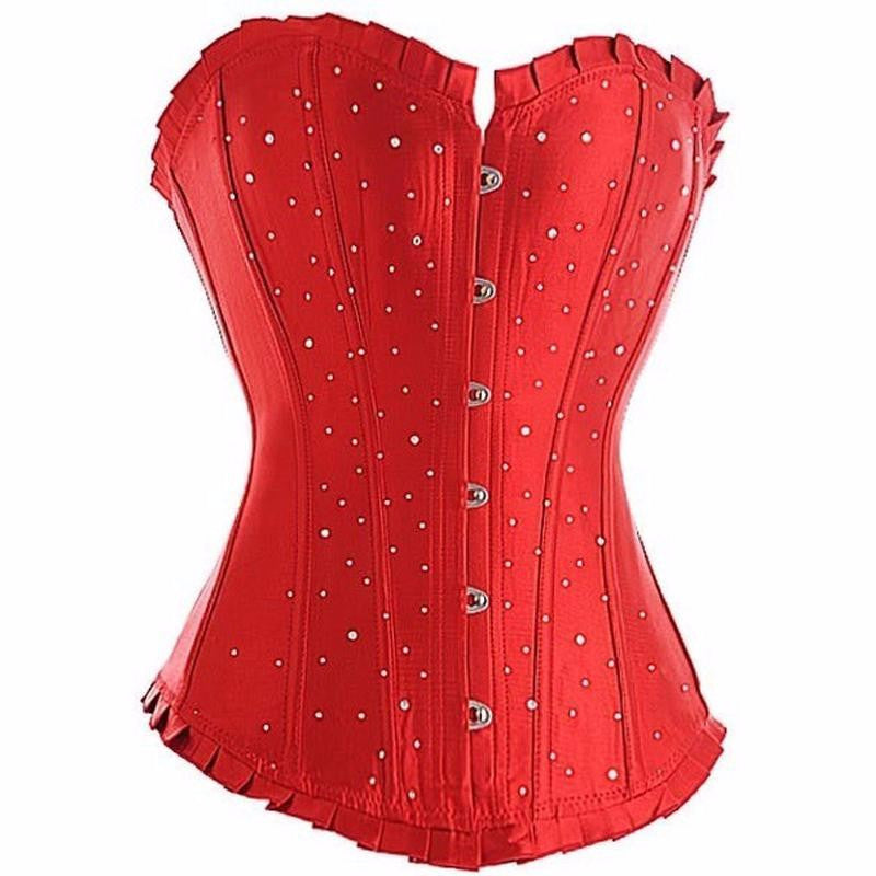Women Solid Fashion Strapless Bustier Corset - Sins & Temptations