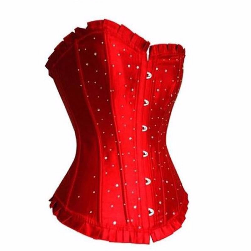 Women Solid Fashion Strapless Bustier Corset - Sins & Temptations