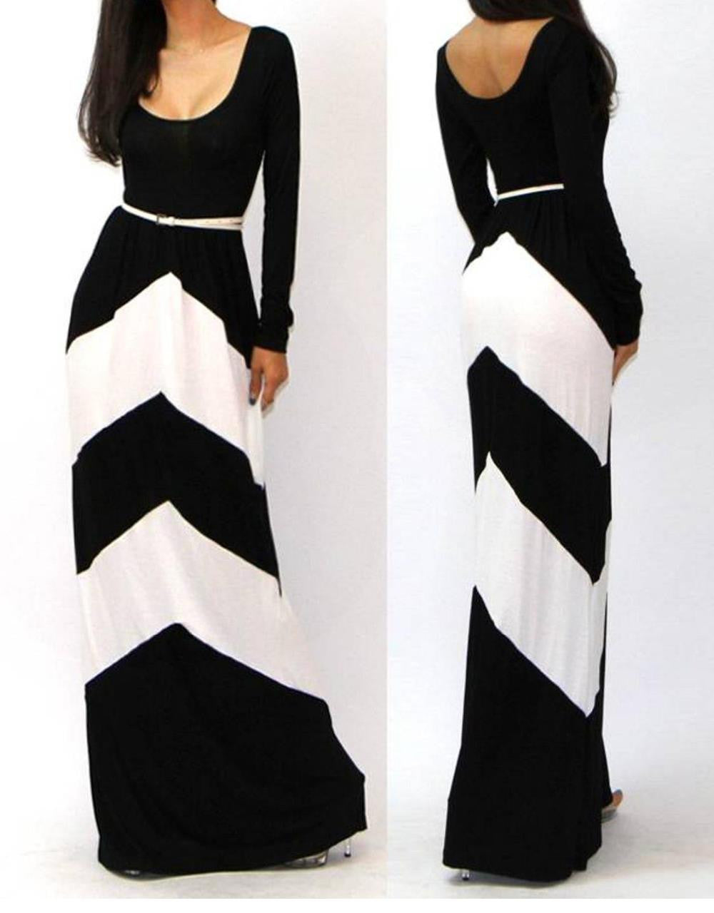 Women Colorful Striped Long Maxi Dress - Sins & Temptations