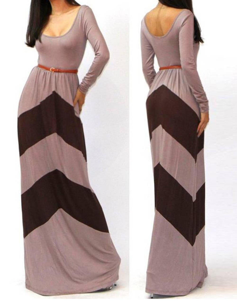 Women Colorful Striped Long Maxi Dress - Sins & Temptations