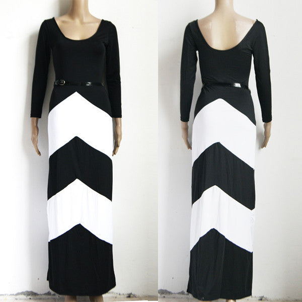Women Colorful Striped Long Maxi Dress - Sins & Temptations