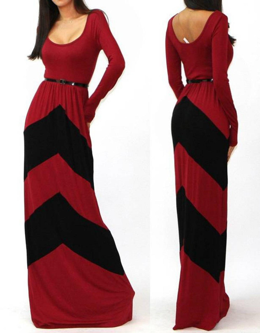 Women Colorful Striped Long Maxi Dress - Sins & Temptations