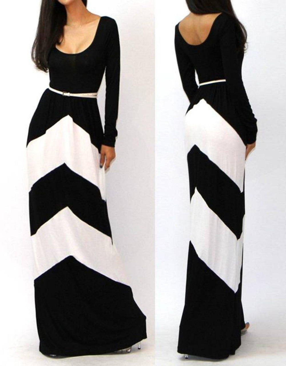 Women Colorful Striped Long Maxi Dress - Sins & Temptations