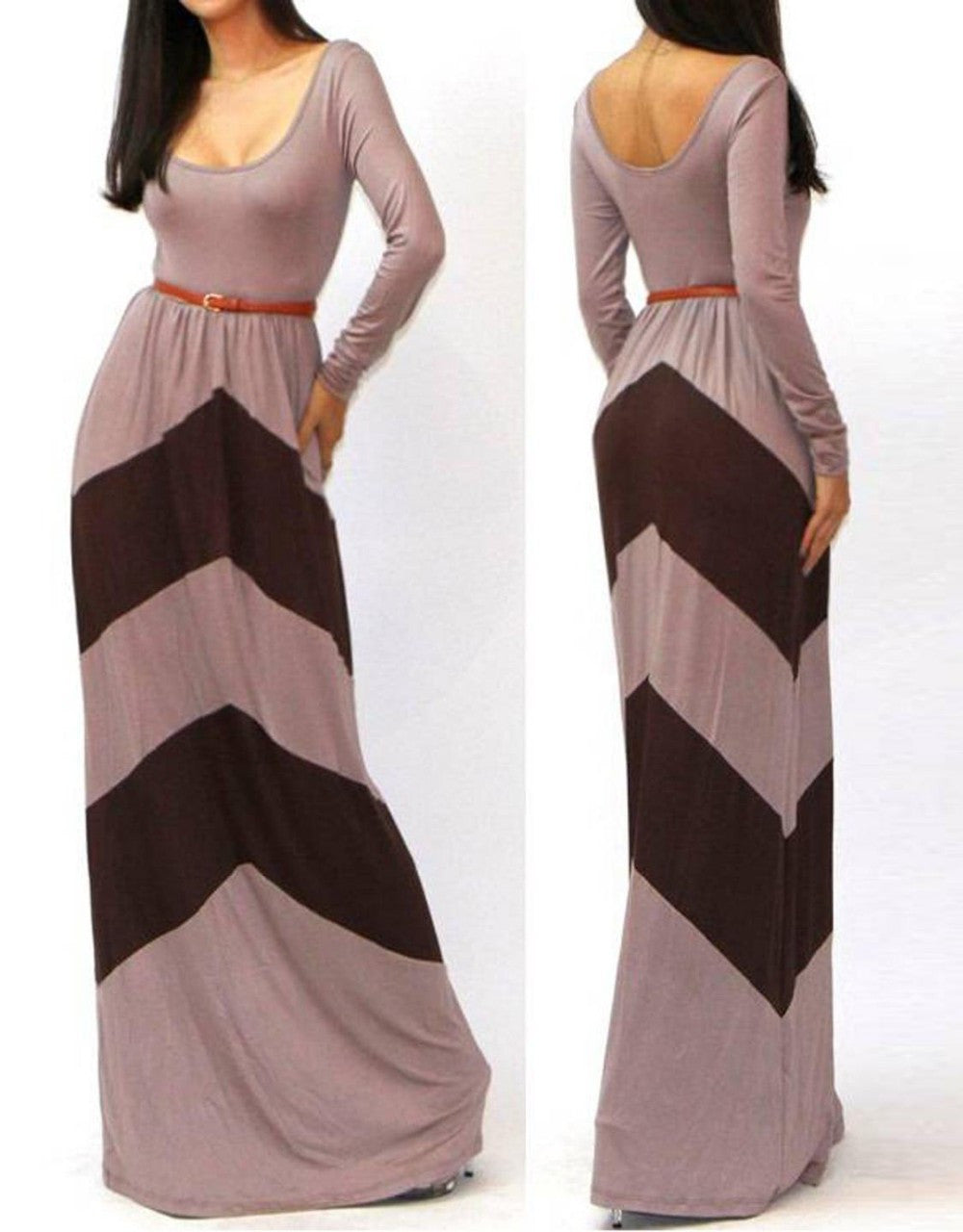 Women Colorful Striped Long Maxi Dress - Sins & Temptations