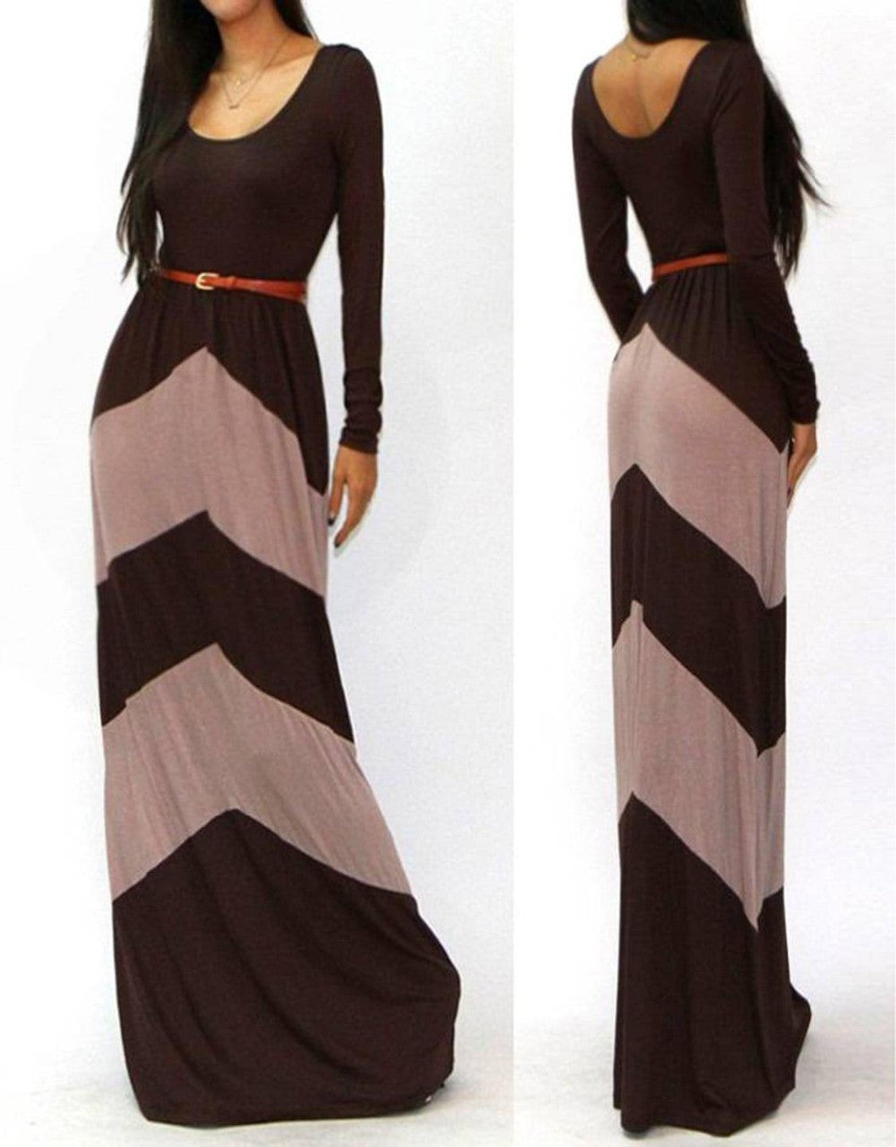 Women Colorful Striped Long Maxi Dress - Sins & Temptations