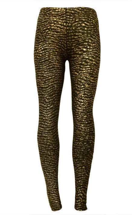 Graceful Gold Sexy Ladies Leggings - Sins & Temptations