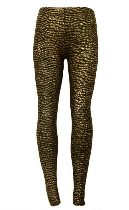 Graceful Gold Sexy Ladies Leggings - Sins & Temptations