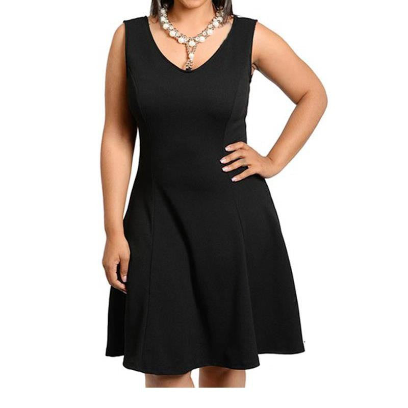 Elegant XXL Hot Sale Sexy Women Deep-V Dress - Sins & Temptations
