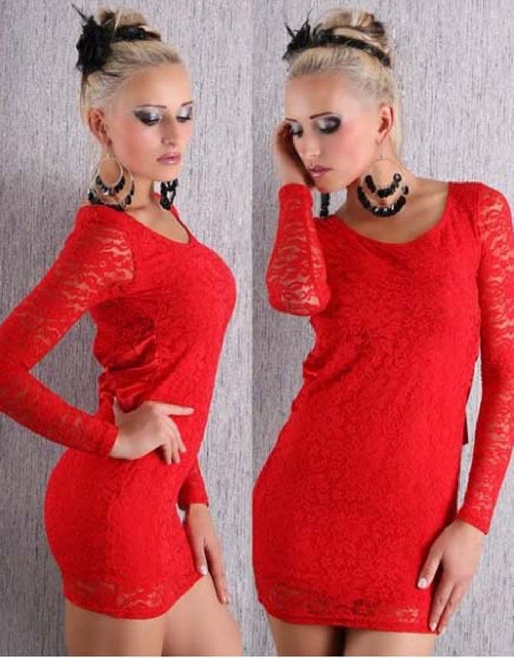 Long Sleeve Lace Dress - Sins & Temptations